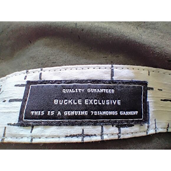 Men's 7 Diamonds Rock Candy Green Dress Shirt - Size M - Modern Fit - Picture 3 of 6